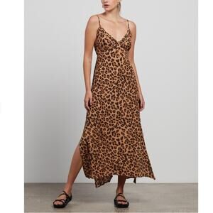 Kivari Hazel Leopard Slip Dress Sz M